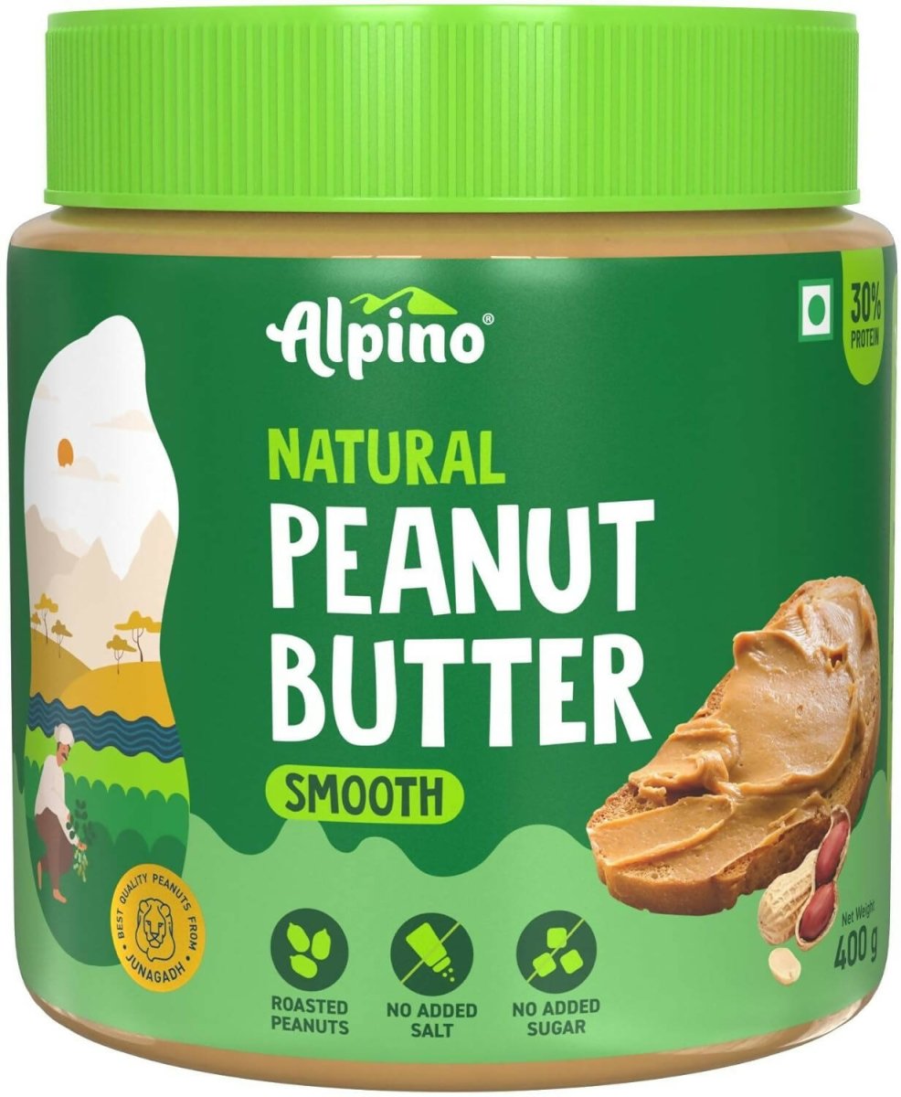Alpino Natural Peanut Butter Smooth Unsweetened