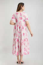 Vamika White Rayon Printed Party/Casual Wear Beautiful Kurti
