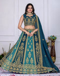 Lehenga Mart Blue Georgette Desigenr Wedding Lehnega Choli
