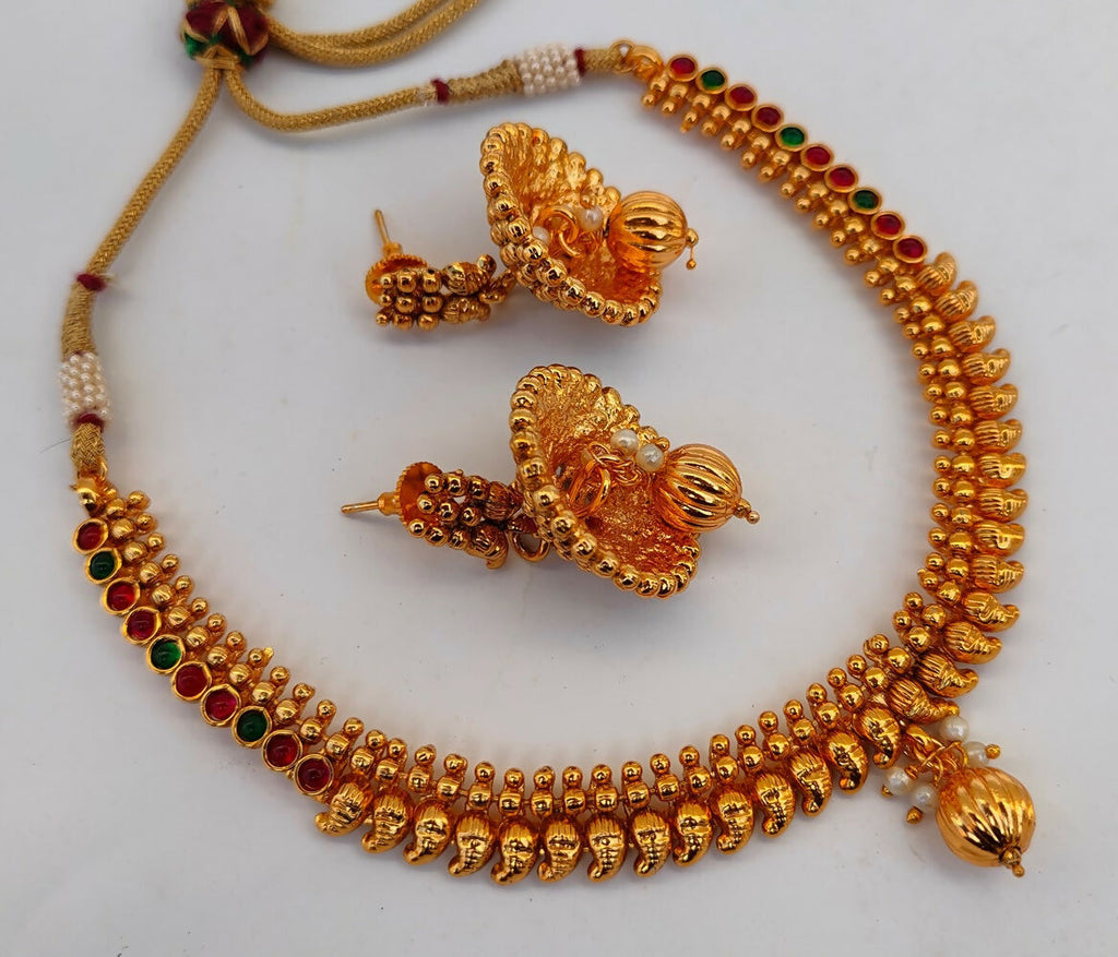 Multicolor Kemp Mango Necklace Set - Distacart