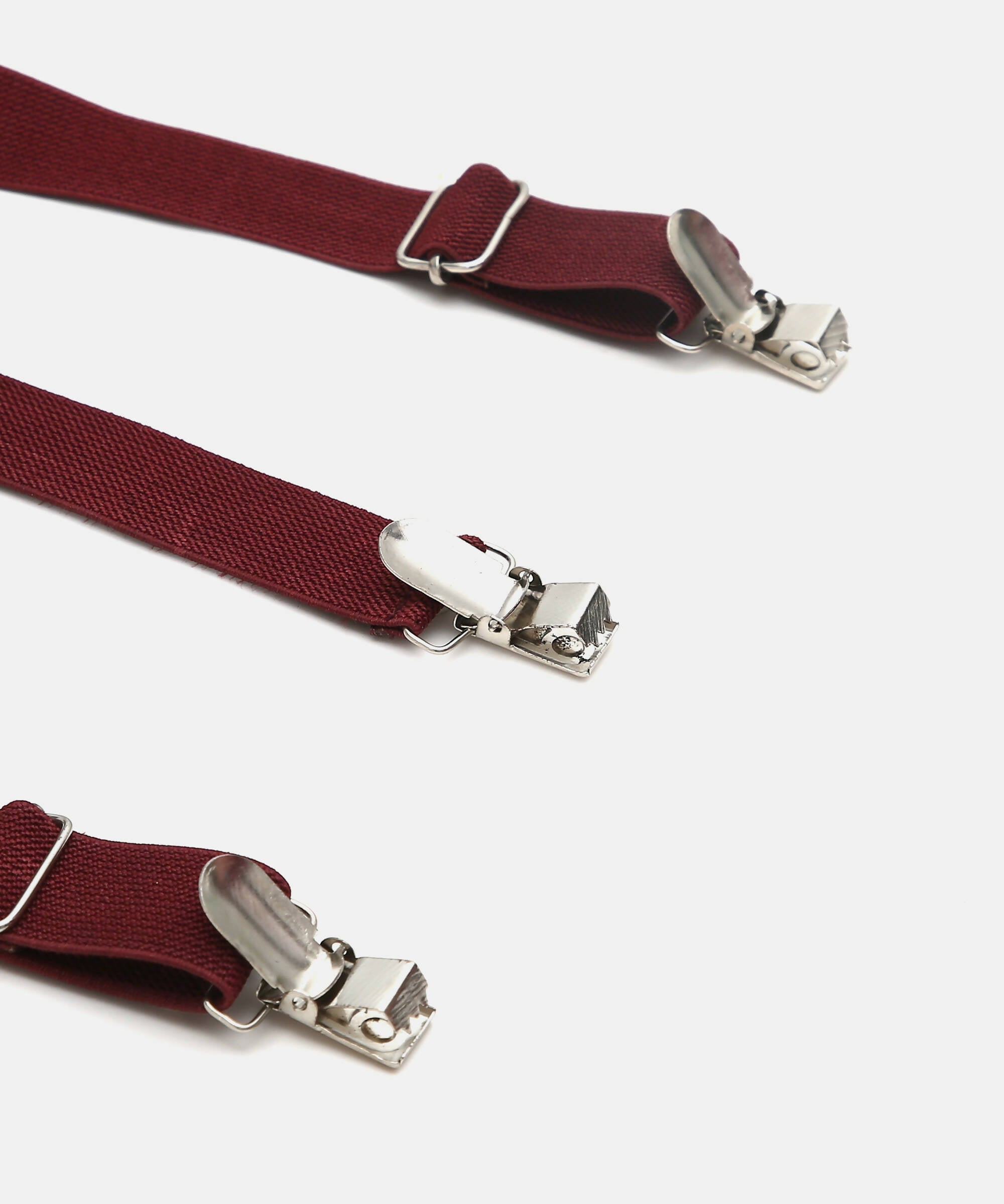 Manet Boys Solid Suspenders - Maroon