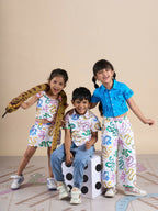 Snakes and Ladders Boys Multi Color Snake Print Shirt from Siblings Collection