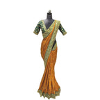 Vamika Mustard Royal Vichitra Silk Sequins,Coding And Thread Multi Work And Havy Work Border Saree