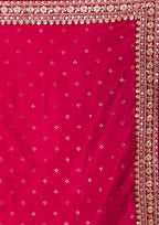 Vamika Pink Chinon Zari Embroidery With Sequins Saree