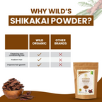 Wild Organic Shikakai Powder Natural Hair Conditioner For Smooth & Silky Hair