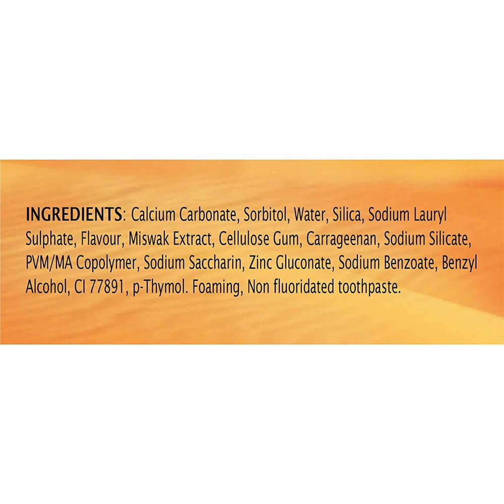 Dabur Meswak Toothpaste Ingredients