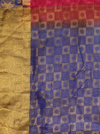 Kalamandir Self Checked Pink Pashmina Saree