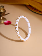 Ruby Raang White Traditional Bangle