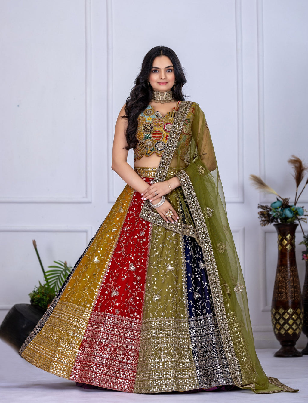 Lehenga Mart Designer Wedding Lehenga choli for Women - Multicolor
