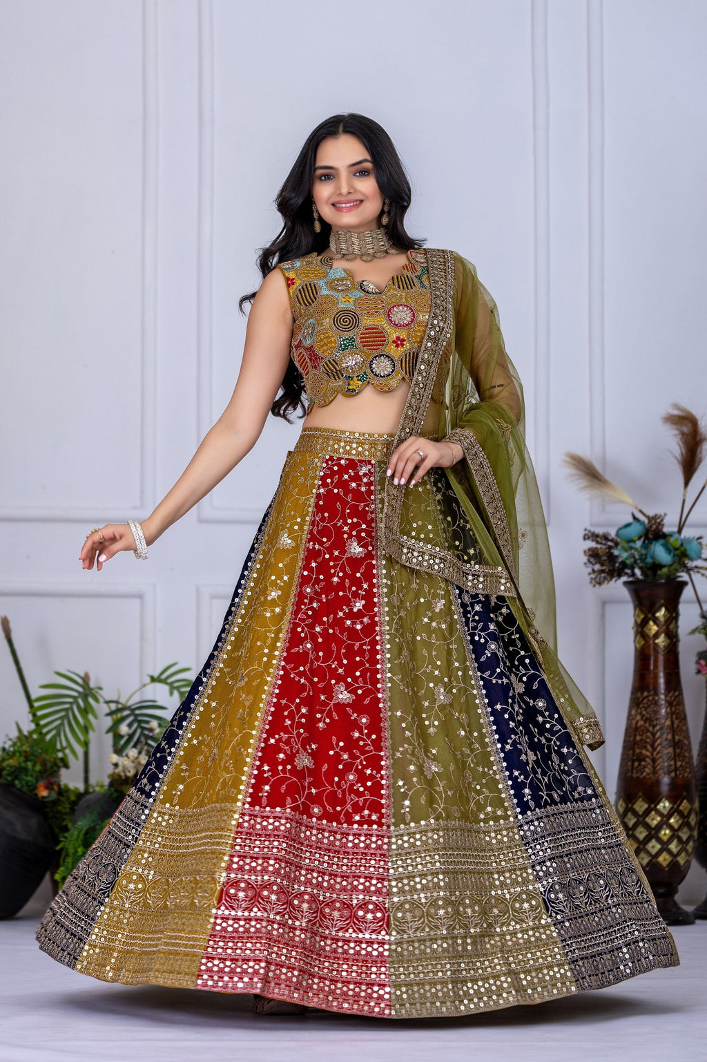 Lehenga Mart Designer Wedding Lehenga choli for Women - Multicolor