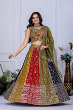 Lehenga Mart Designer Wedding Lehenga choli for Women - Multicolor