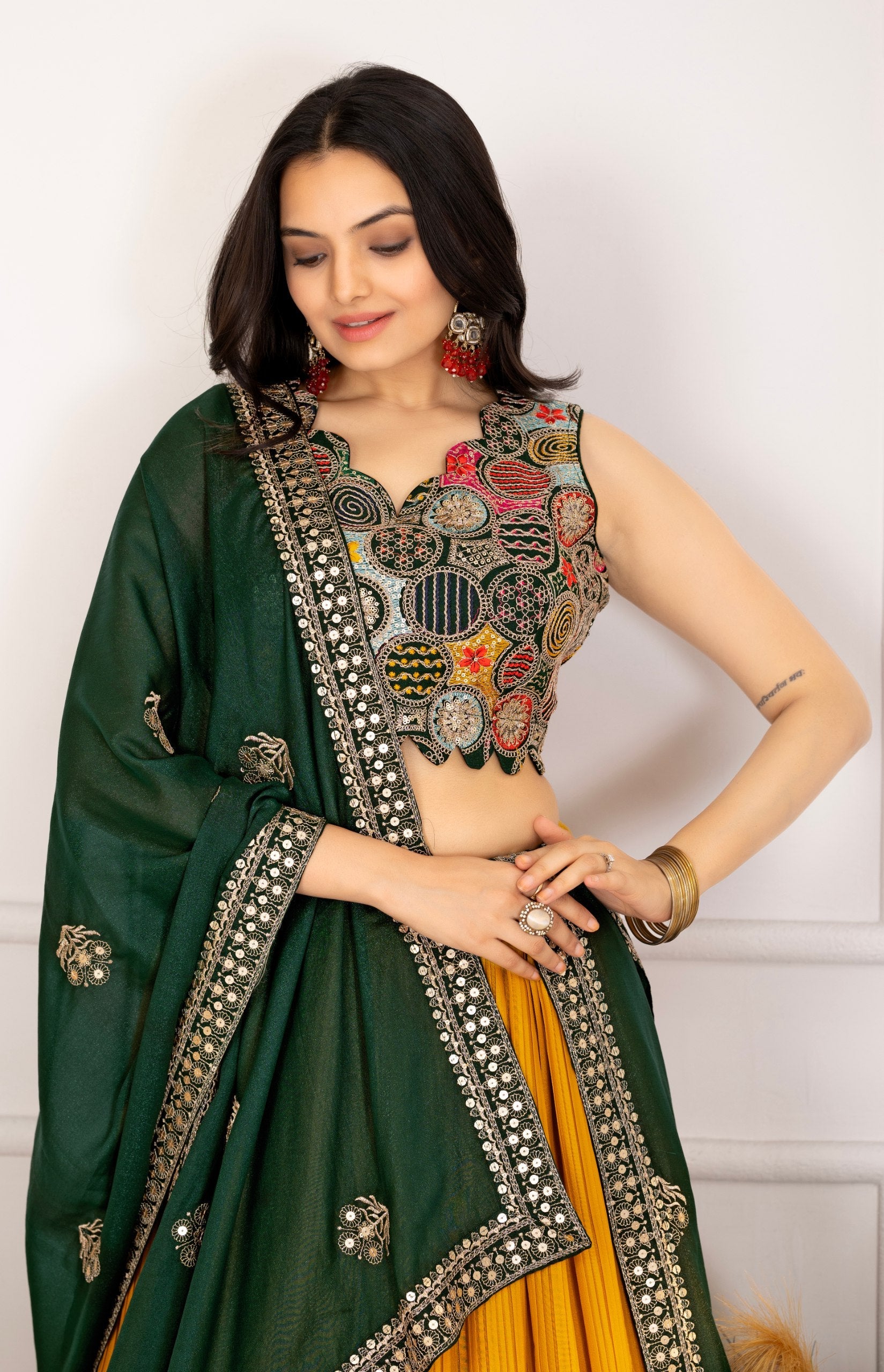 Lehenga Mart Designer Wedding Lehenga choli for Women - Multicolor