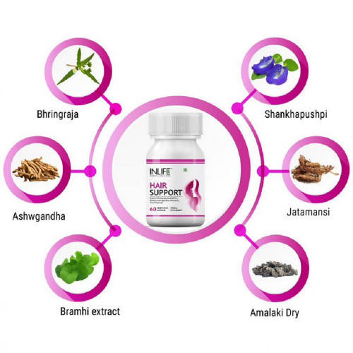Inlife Hair Support Herbal Capsules - Distacart