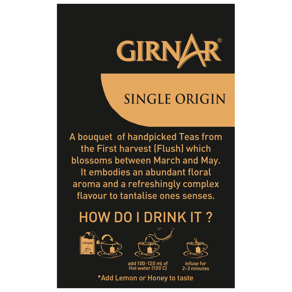 Girnar Single Origin Black Tea Bags - Darjeeling Tea - Distacart