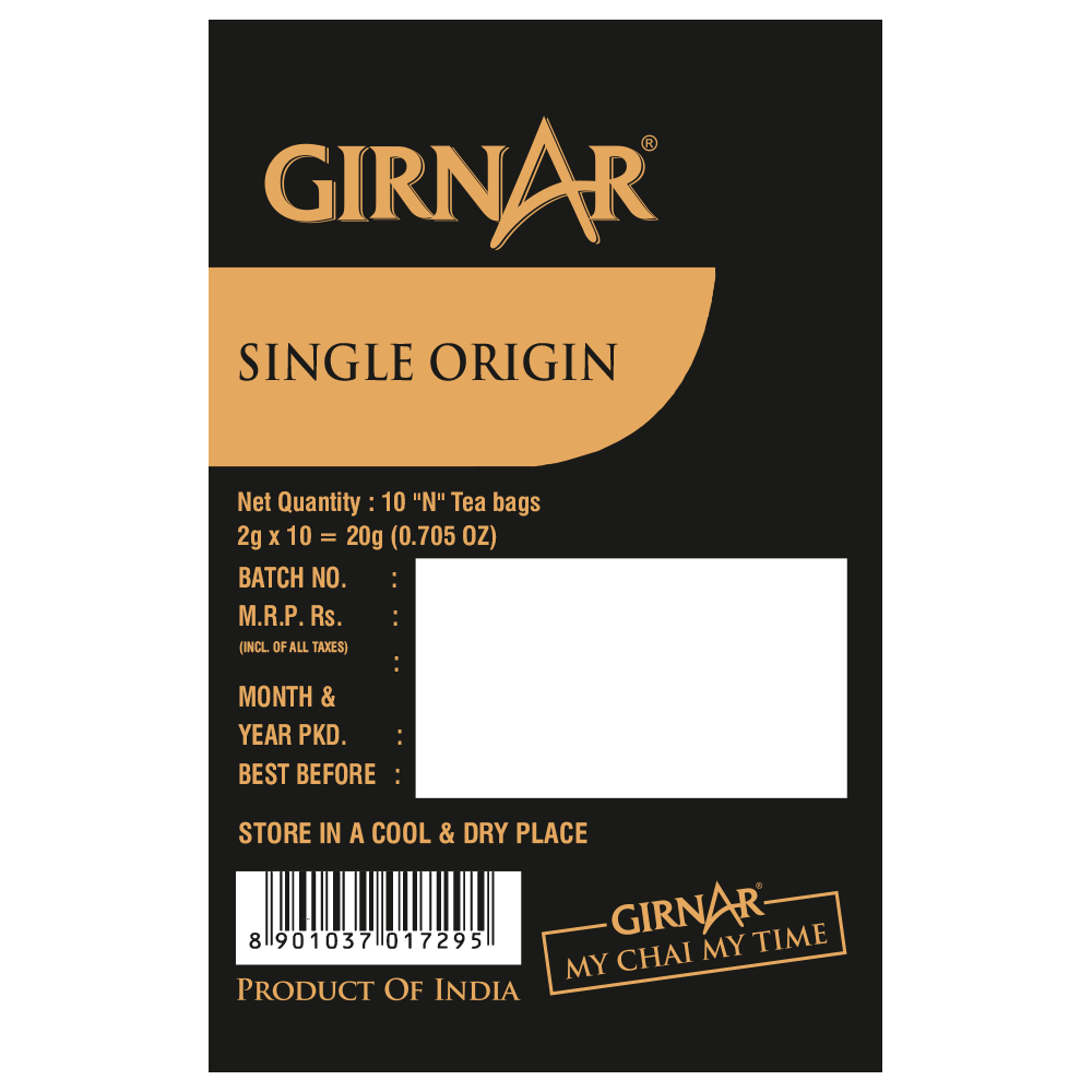 Girnar Single Origin Black Tea Bags - Darjeeling Tea - Distacart