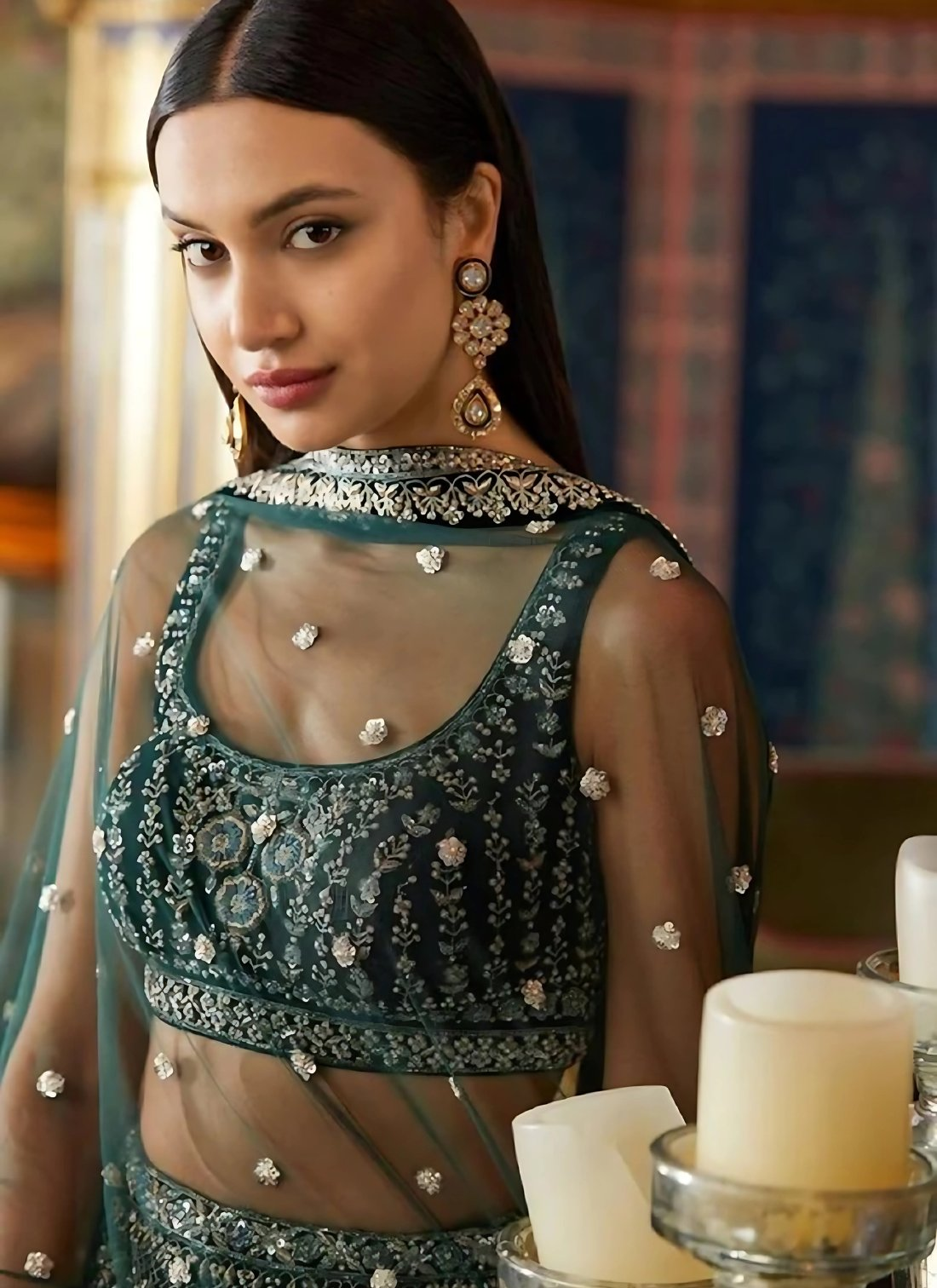 Lehenga Mart Designer Wedding Lehenga Choli For Women - Green