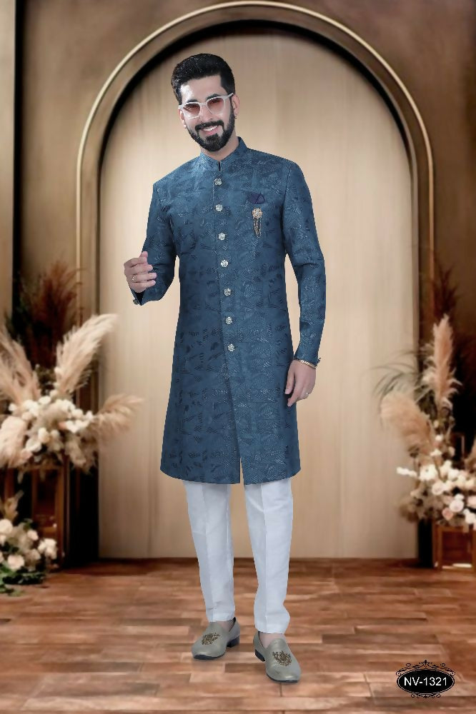 Joban Fashion Men's Blue TR Kurta with Pyjama