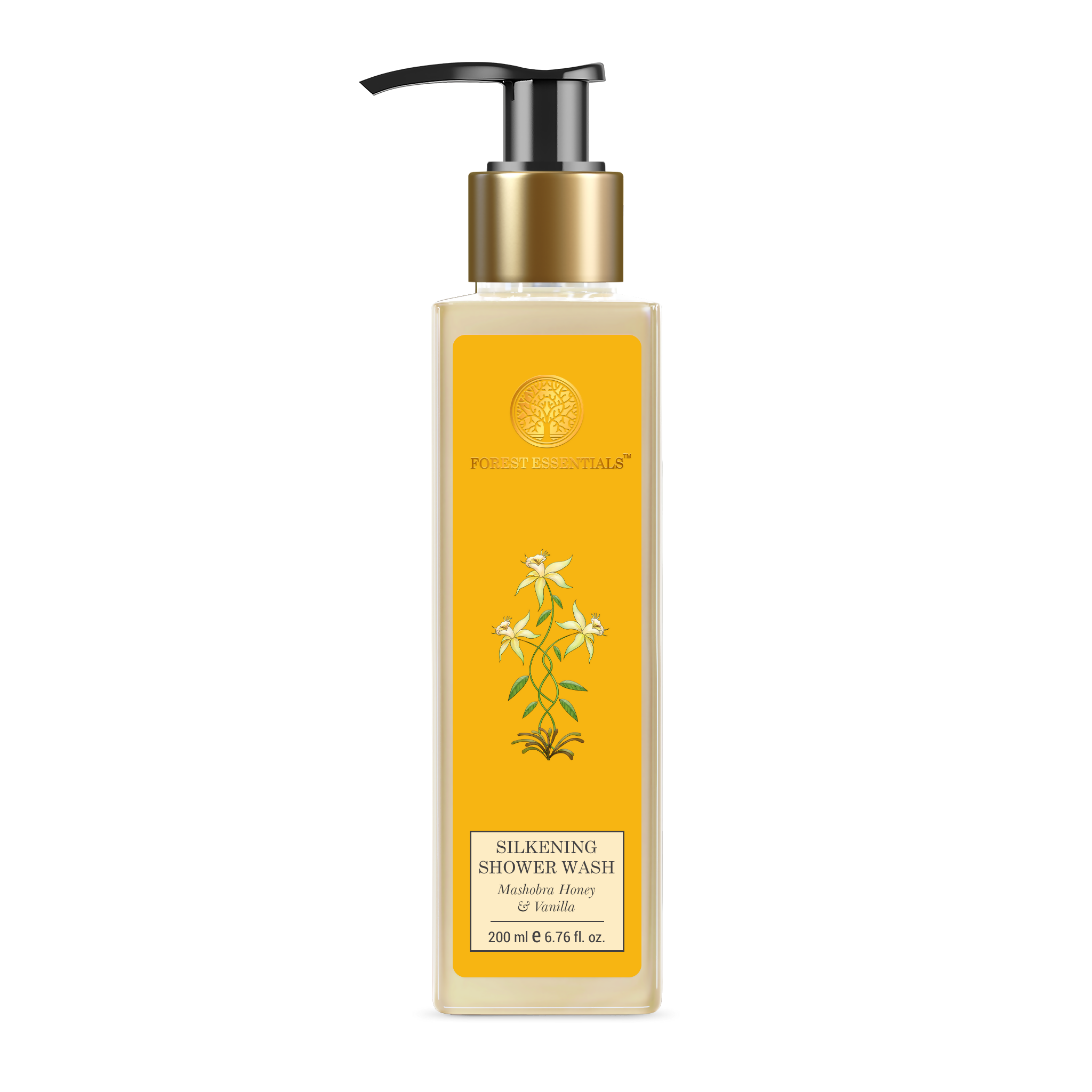 Forest Essentials Travel Size Silkening Shower Wash Mashobra Honey & Vanilla