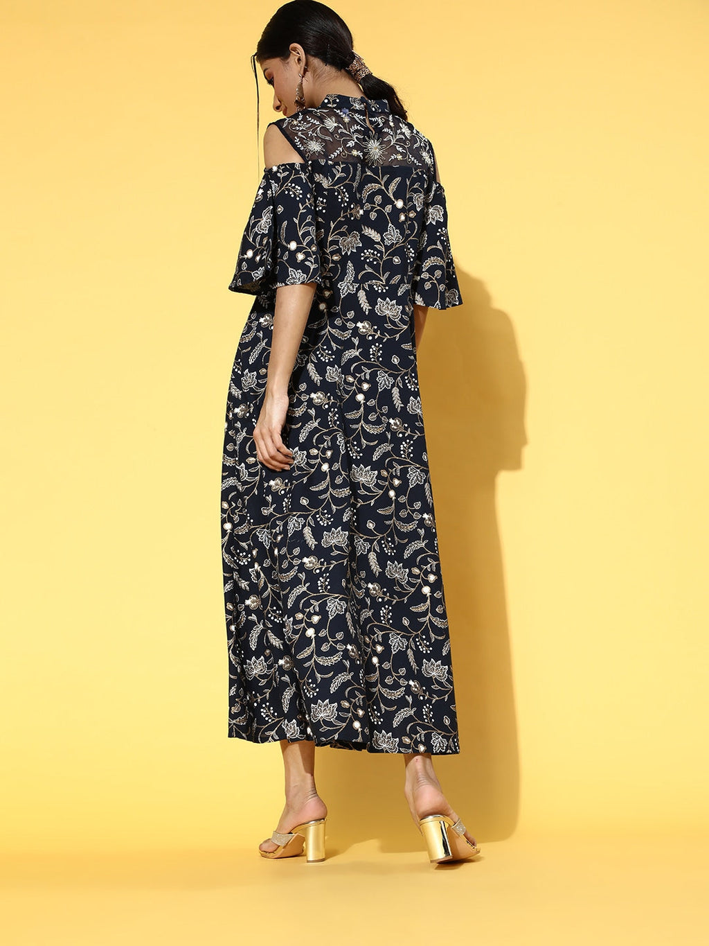 Yufta Deep Navy Blue Dress - Distacart