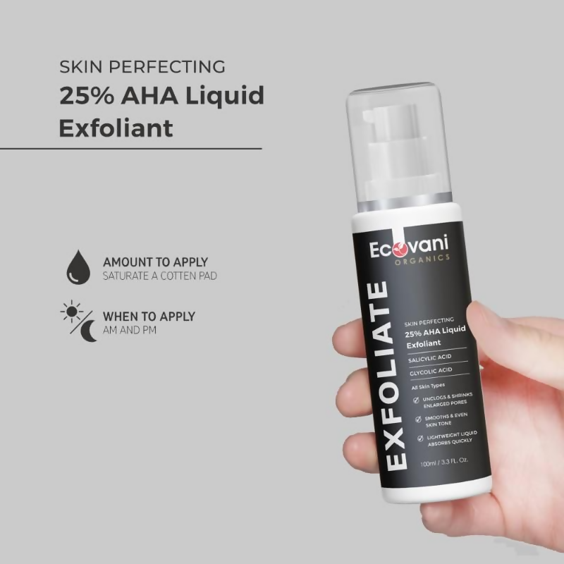 Ecovani Organics 25% AHA Liquid Salicylic Acid Exfoliant