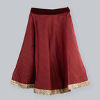 Pink Cow Fashions Red Ghagra Choli With Frill Dupatta