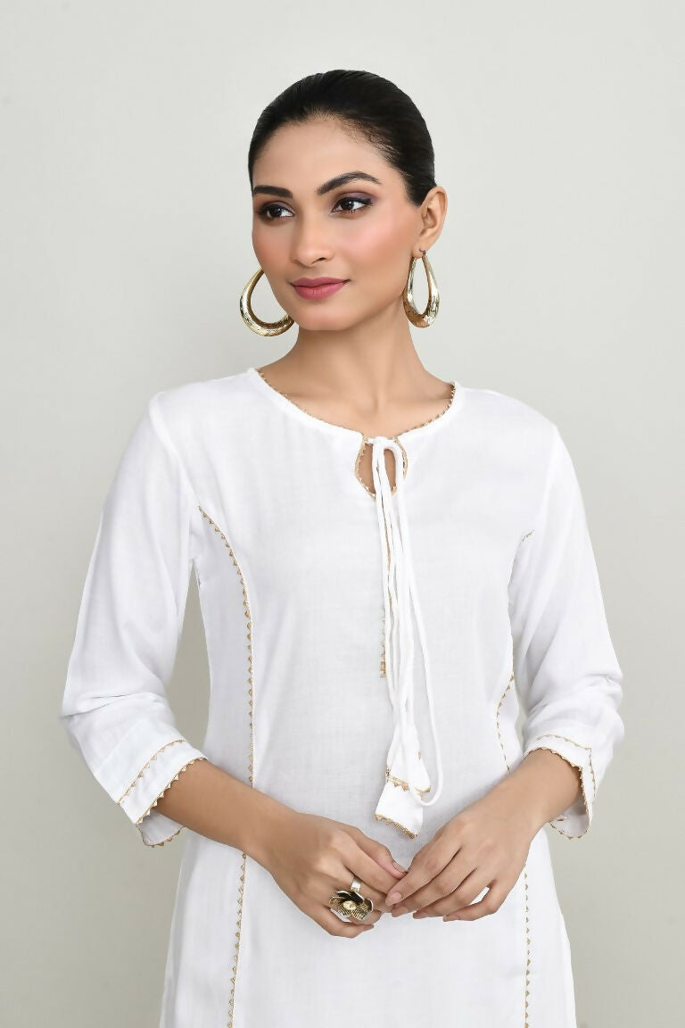 Joban Fashion White Rayon Tunic