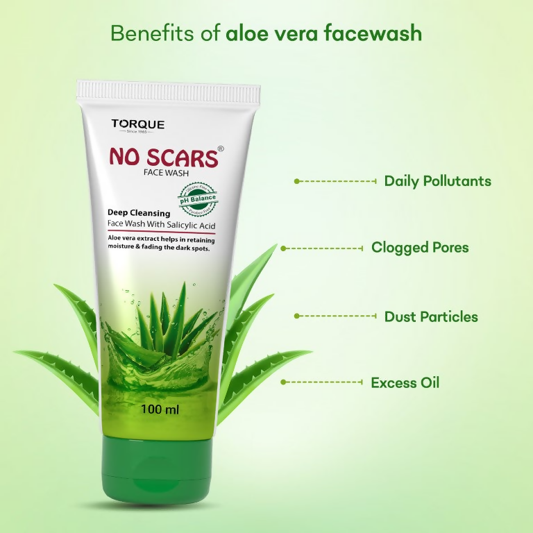 Torque's No Scars Aloevera Face Wash For Deep Cleansing