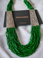 Inhanns Saree Shobha Statement Necklace - Green Onesize Necklace