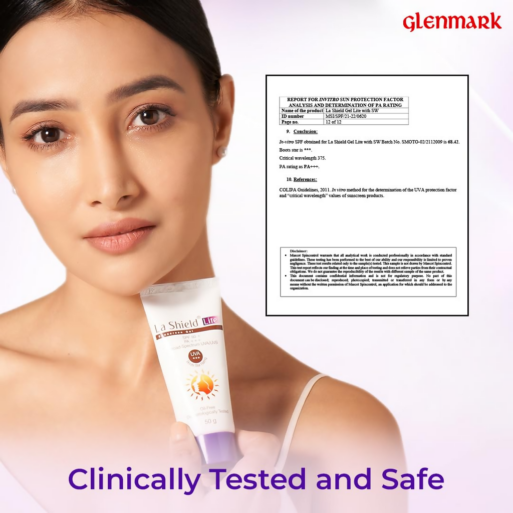 La Shield Lite SPF 50 PA+++ Mineral Sunscreen Gel - Distacart