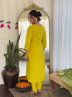 The52 Women's Beautiful Chanderi Viscose Embroidered Straight Kurta with Pant And Dupatta Set - Distacart