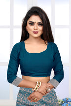 Vedant Vastram Litchi Silk Designer Banarasi Saree - Rama - Distacart