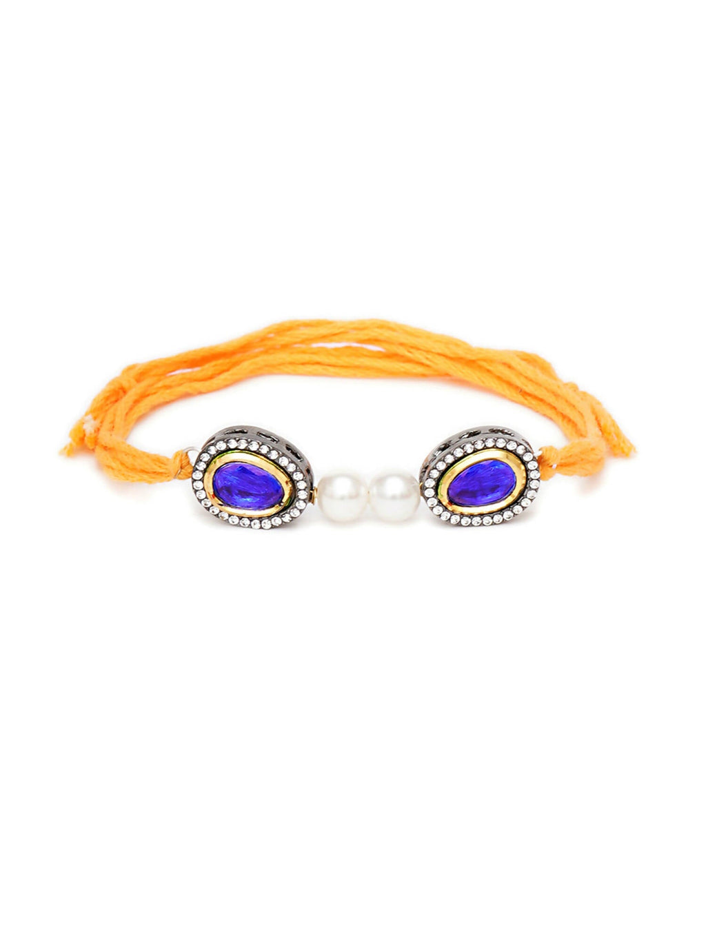 Designer kundan Rakhi - Ruby Raang - Distacart
