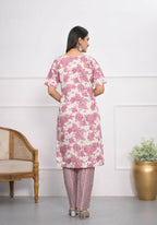 Festive Wear Ethnic Pink chanderi Stitched Suit - Anbazaar