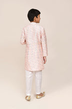 Joban Fashion Art Silk Baby Pink Kurta With Straight Fit Pant