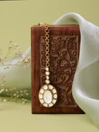 Ruby Raang 22k Gold Polished Kundan Maang Tikka - Distacart