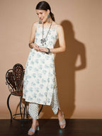 Myshka Women Multi-Floral Kurta & Trousers - Distacart