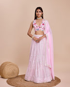 Lehenga Mart Designer Wedding Lehenga Choli For Women - Baby Pink