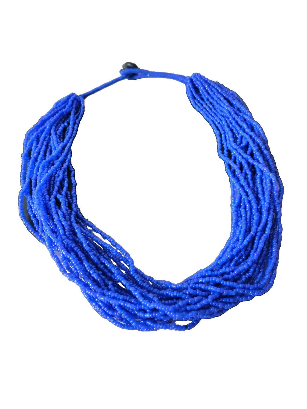 Inhanns Handmade Beaded Multilayer Necklace, 20 Layers - Blue