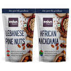 Paiya Organics Lebanese Pine Nuts + African Macadamia Nuts Combo