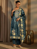 Teeya Creation Teal Color Barsana Silk Pakistani Style Salwar Suit