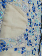Jyoti Fashion Premium Sky Blue Faux Georgette 3MM Sequins with Thread & Jari Embroidery Lehenga Choli with Dupatta