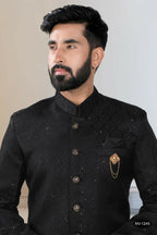 Joban Fashion Men's Black TR Kurta with Pyjama