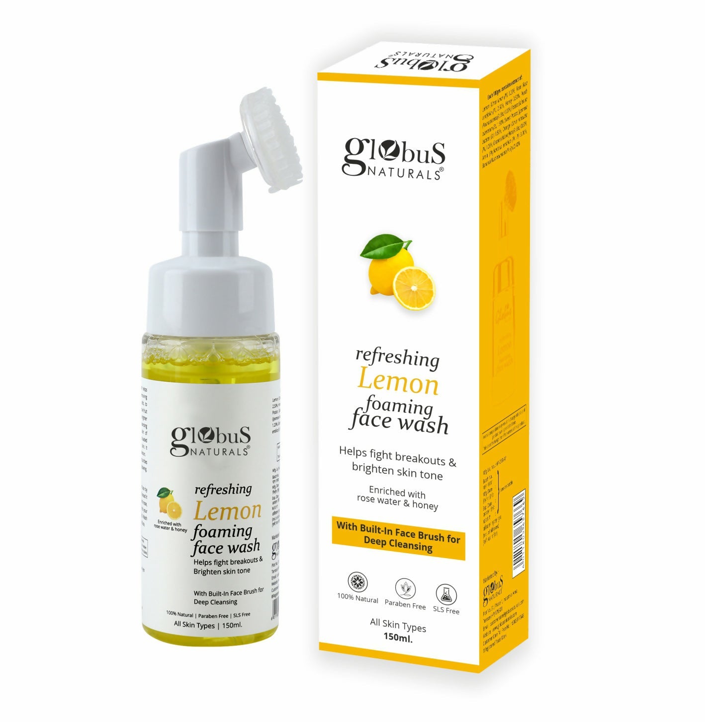 Globus Naturals Brush Lemon Face wash - Distacart