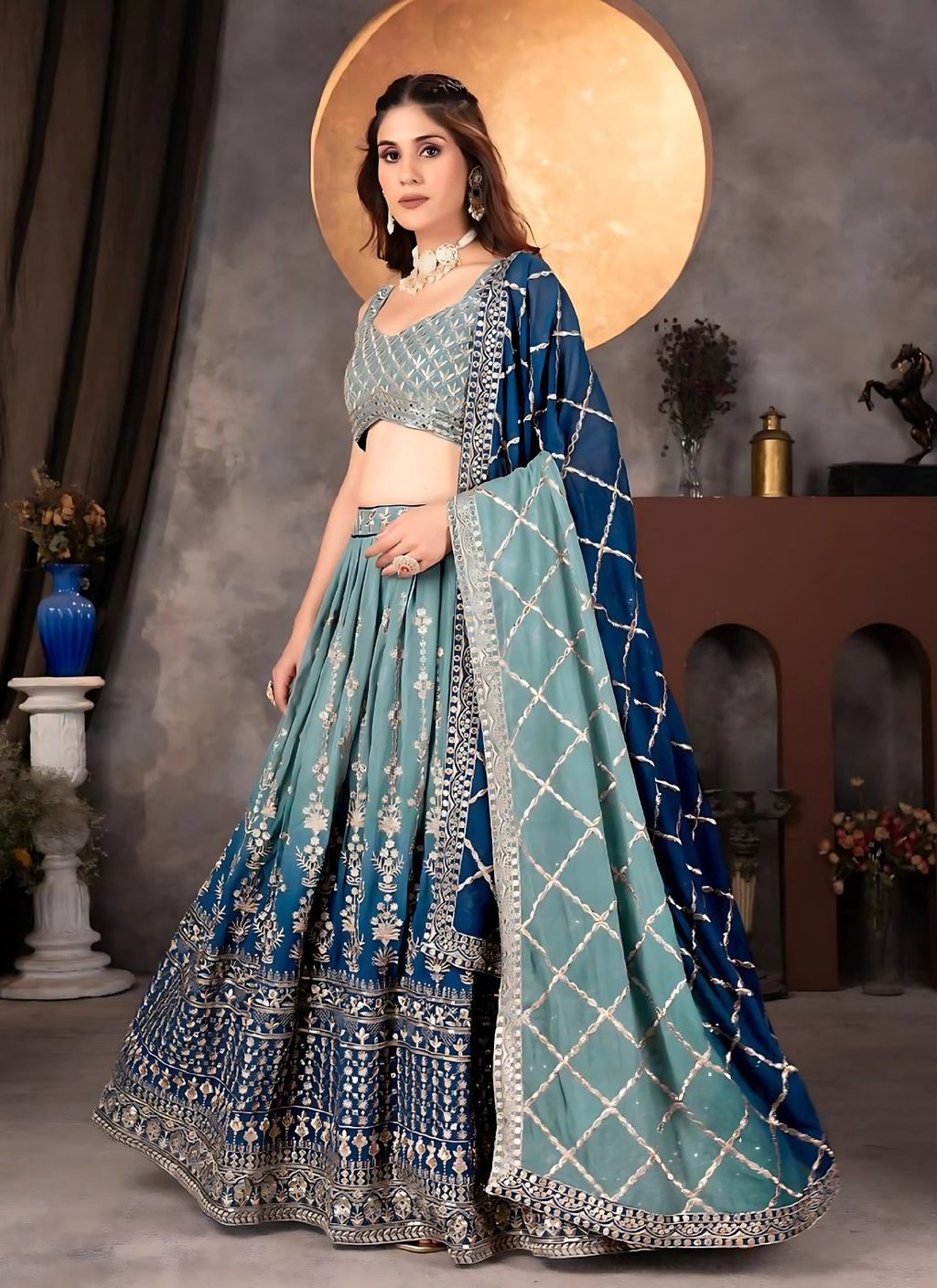 Lehenga Mart Designer Wedding Lehenga Choli For Women - Green