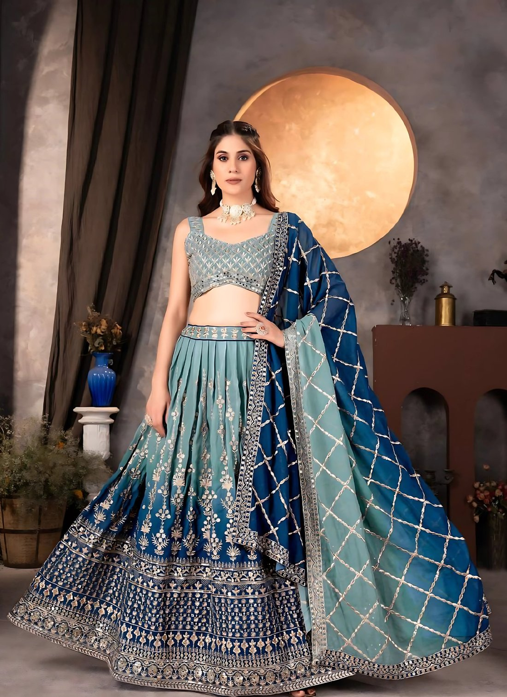 Lehenga Mart Designer Wedding Lehenga Choli For Women - Green