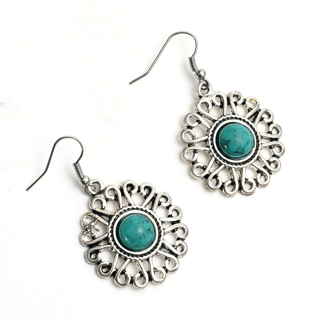 Mominos Fashion Johar Kamal Oxidised Silver-Plated Stone Work Necklace Handicraft - Distacart