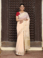 Shree Shyam Fashion Peach Cotton Saree - Distacart