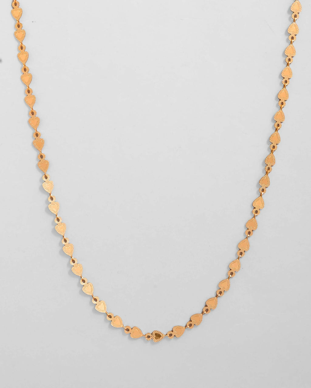 VOJ Gold-Polished Heart Shaped Chan for Women
