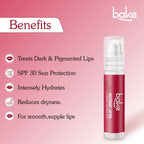 Bake 1% Kojic Acid Beetroot Tinted Lip Balm Oil for Dark & Pigmented Lips with SPF 25 & Alpha Arbutin