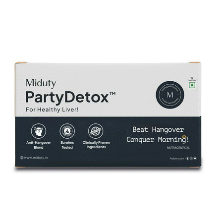 Miduty Party Detox Anti Hangover Formula to Party Smart Capsules